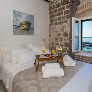 Seafront In Historical Cippico Castle Kastela